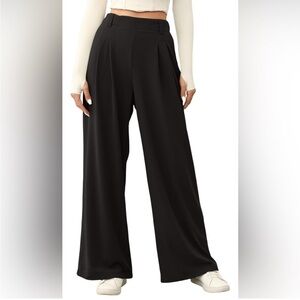 Elegant Black Wide-Leg Women's Pants